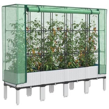 vidaXL Plantenbak verhoogd met kashoes 160x40x140 cm, Verzenden, Nieuw, Minder dan 60 cm, 60 cm of meer