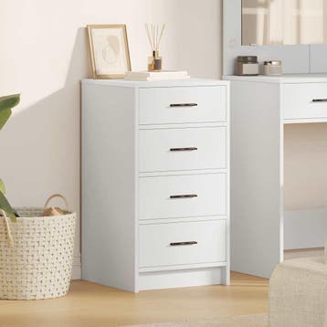 vidaXL Dressoir Wit 40 x 41 x 75 cm Bewerkt hout, Verzenden, Nieuw, Overige houtsoorten, Minder dan 50 cm