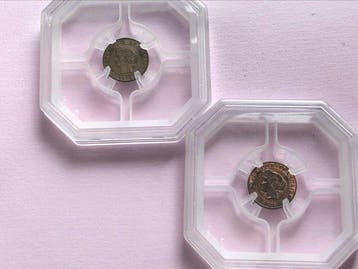 Frankrijk. 1 Centime 1878-A MS62 et 1885-A AU58 Cérès (lot