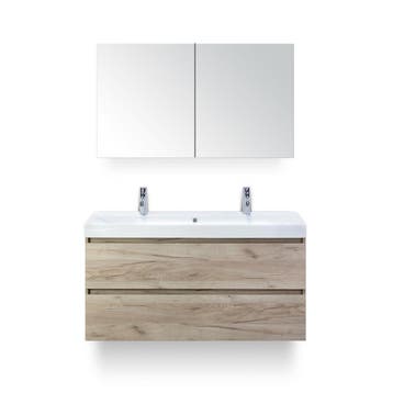 Maxx XL Badmeubelset 120 cm - Craft Oak - Wastafel Just, Ophalen of Verzenden, Nieuw