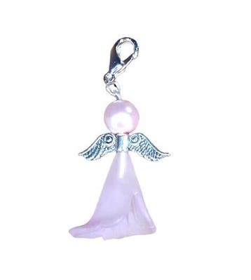 Geluks Engeltje met clip roze (Gelukspoppetjes en engeltjes), Hobby en Vrije tijd, Kralen en Sieraden maken, Ophalen of Verzenden