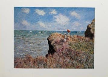Claude Monet (1840-1926) - Promenade sur la Falaise à, Antiek en Kunst