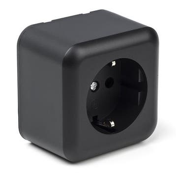 Stopcontact | Q-link (Opbouw, Randaarde, Zwart), Verzenden, Nieuw