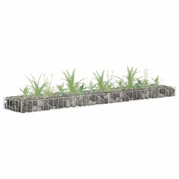 vidaXL Gabion plantenbak verhoogd 180x30x10 cm, Minder dan 30 cm, 100 cm of meer, Verzenden, Nieuw