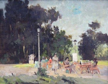 Europese school (XX) - Impressionistisch parkterras