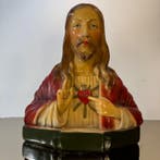 Beeld, Heilig Hart van Jezus - 29 cm - polychroom gipsen