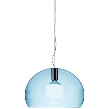 Kartell Small Fl/y Hanglamp (cloud Blue), Ophalen of Verzenden, Gebruikt, Glas, Modern
