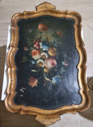 Decoratief dienblad - Italië - Fiorentino handgeschilderd