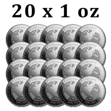 Tokelau. 5 Dollars 20 x 2020 1 oz $5 NZD Tokelau Silver