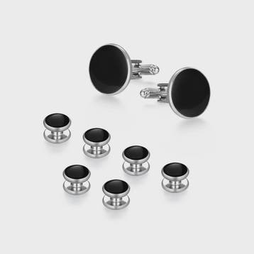 Set Manchetknopen en Tuxedo Studs voor Heren - Stijlvolle Ac, Kleding | Heren, Verzenden, Nieuw