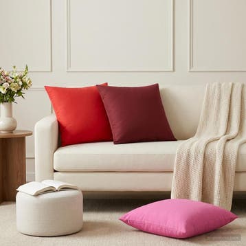 vidaXL Kussensloop 6 pcs HEERLEN Rood 60 x 60 cm Polyester, Verzenden, Nieuw, Rood