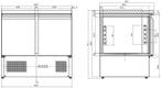 Combisteel Vrieswerkbank | 2 Deurs | Geheel RVS | Met Bovenb, Ophalen of Verzenden, Nieuw