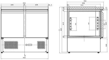 Combisteel Vrieswerkbank | 2 Deurs | Geheel RVS | Met Bovenb, Ophalen of Verzenden, Nieuw