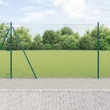 vidaXL Gelast Draadhek met Betonnen Basis 25 x 1,4 m (B x H), Verzenden, Nieuw, IJzer