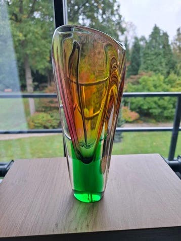 Borske Sklo - Vaas - Kristal - Regenboogvaas Rozinek