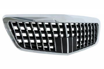 Grill Mercedes S-Klasse W221 11-13 GT Glans Zwart/Chroom, Ophalen of Verzenden, Nieuw