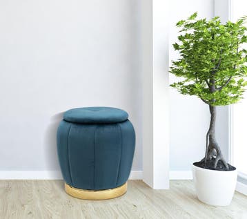 OPBERGKRUK PARIJS TEAL/GOUD CM Ø 43X43, Ophalen of Verzenden, Nieuw