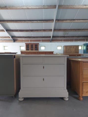 Commode – zachtgrijs – ladekast dressoir – direct leverbaar, Antiek en Kunst, Antiek | Meubels | Kasten