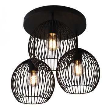 Industriële plafondlamp zwart, Wiro, Ophalen of Verzenden, Nieuw, Metaal