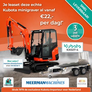 KX027-4 + iFor Williams GX125HD (combi - snel leverbaar!), Graafmachine