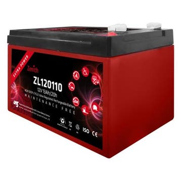 Zenith AGM Deep Cycle accu | ZL120110 | 12V 12Ah, Ophalen of Verzenden, Nieuw