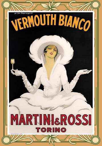 Marcello Dudovich - Vermouth Bianco - Martini & Rossi -, Antiek en Kunst, Kunst | Tekeningen en Foto's