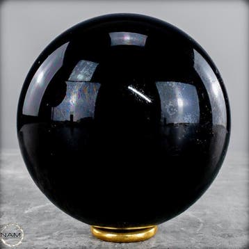 Natuurlijke zwarte obsidiaan Kugel, Mexico- 920.25 g