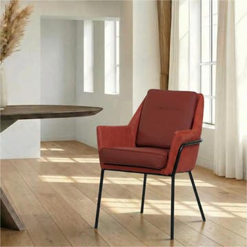 Leren eetkamerstoel Mix Duo, Huis en Inrichting, Stoelen, Ophalen of Verzenden, Nieuw, Leer, Bohemian, Industrieel, Modern, Scandinavisch