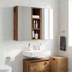 vidaXL Badkamer wandkast Oudhout 20 x 16 x 62,5 cm, Verzenden, Nieuw