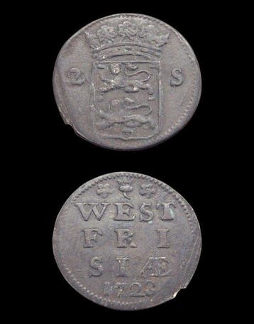 Nederland, West-Friesland 2 of Dubbele Stuiver 1728, Postzegels en Munten, Munten | Nederland