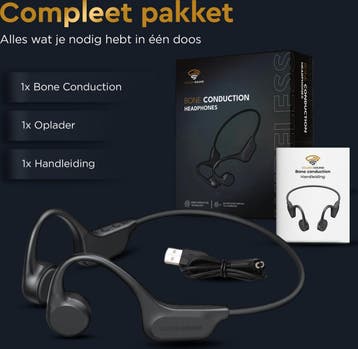 Golden Sound Wave - Sport oordopjes - Bone Conduction, Audio, Tv en Foto, Koptelefoons, Ophalen of Verzenden, Zo goed als nieuw