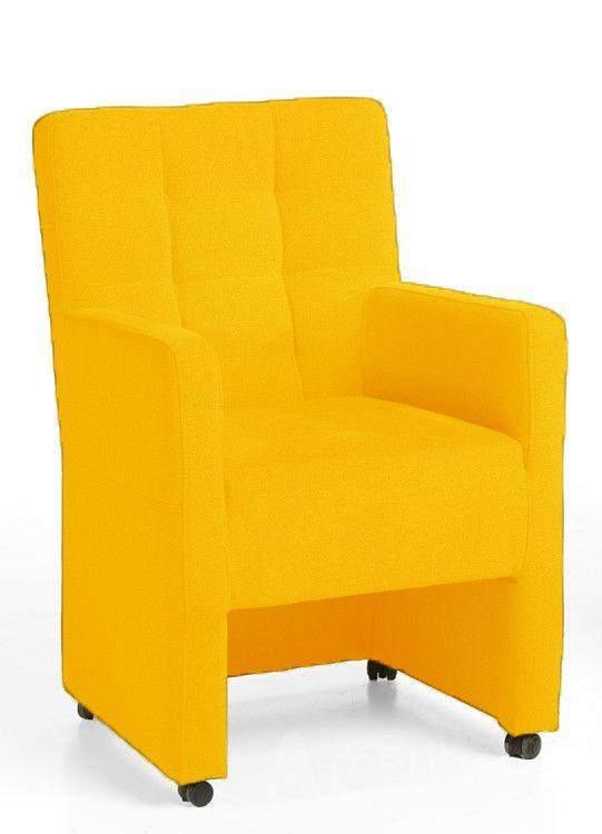 Eetkamerstoel Peter - eetkamerstoelen - Geel, Huis en Inrichting, Stoelen, Nieuw, Stof