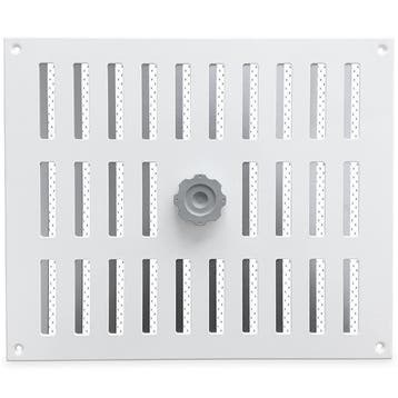 Aluminium afsluitbaar schuifrooster opbouw 300 x 250mm - WIT, Verzenden, Nieuw