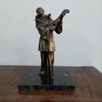 sculptuur, Pierrot, prima metà del XX secolo - 26 cm - Brons
