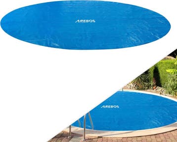 Zwembad Afdekzeil - Rond - Solarzeil - 305 cm - Blauw - Areb, Verzenden, Zo goed als nieuw