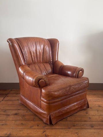 Fauteuil - Leder - Chesterfield stijl