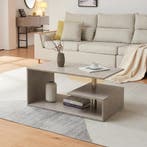 Salontafel Haarlem rechthoekig betonkleurig licht 90x50x41 c, Verzenden, Nieuw