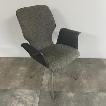 bert plantagie Set Van 4 Eetkamerstoelen Nevio 3.0 -, Huis en Inrichting, Stoelen, Ophalen of Verzenden, Zo goed als nieuw, Grijs