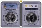 Canada 1 oz Maple Leaf 1990 PCGS MS67 gecertificeerd, Verzenden, Noord-Amerika, Losse munt, Zilver