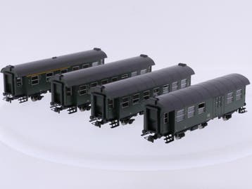 Schaal H0 Roco 54290, 54291 en 54293 set van 4 Umbauwagen..., Gebruikt, Gelijkstroom, Overige typen, Ophalen of Verzenden