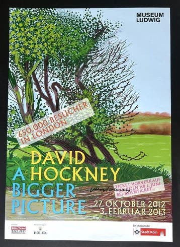 David Hockney - A Bigger Picture, handsigned. - Jaren 2010