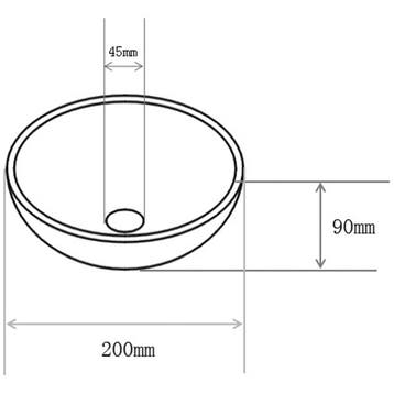 Wiesbaden Consilio Waskom Rond - 20x9cm - Keramiek - Mat Wit, Doe-het-zelf en Verbouw, Sanitair, Ophalen of Verzenden, Nieuw