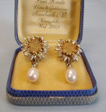 Zonder minimumprijs - Oorbellen Zilver, Verguld - 4.12ct., Nieuw