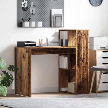 vidaXL Bureau Oud Hout Bewerkt hout 108 x 55 x 103.5 cm, Verzenden, Nieuw