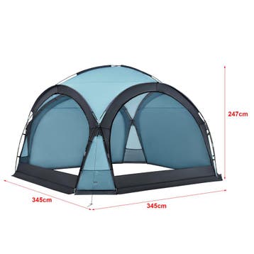 [pro.tec] Paviljoen Grästorp met LED-verlichting 345x345x247, Verzenden, Nieuw