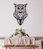 Stalen uil wanddecoratie, Verzenden, Nieuw