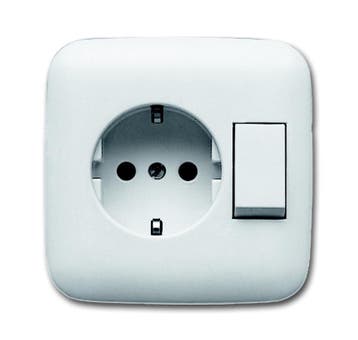 ABB Busch-Jaeger Combischakelaar Contactdoos Inbouw Wit -, Verzenden, Nieuw, Overige typen