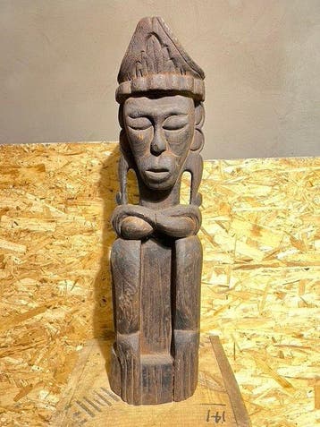 Hampatong stijl beeld – handgesneden hout – 58 cm - Hout -