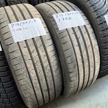 2 x Hankook 215-50-19 Zomerbanden 6,5mm, 19 inch, Ophalen of Verzenden, Band(en), Personenwagen