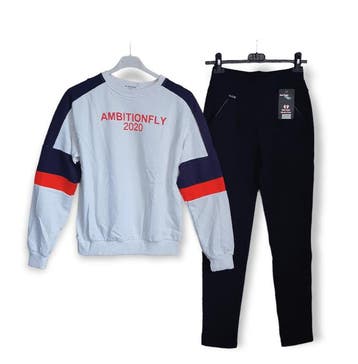 Dames sportpak set van broek en sweater- zijzakken -, Nieuw